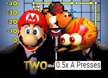 05X A Presses But First We Need To Talk About Parallel Universes — frame from TV show Two and a Half Men with the actors' heads replaced with Mario, scuttelbug
