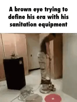 1998 Eye Chart — Meme with text about brown eyes trying to define eras with sanitation equipment referencing the lowest tier.