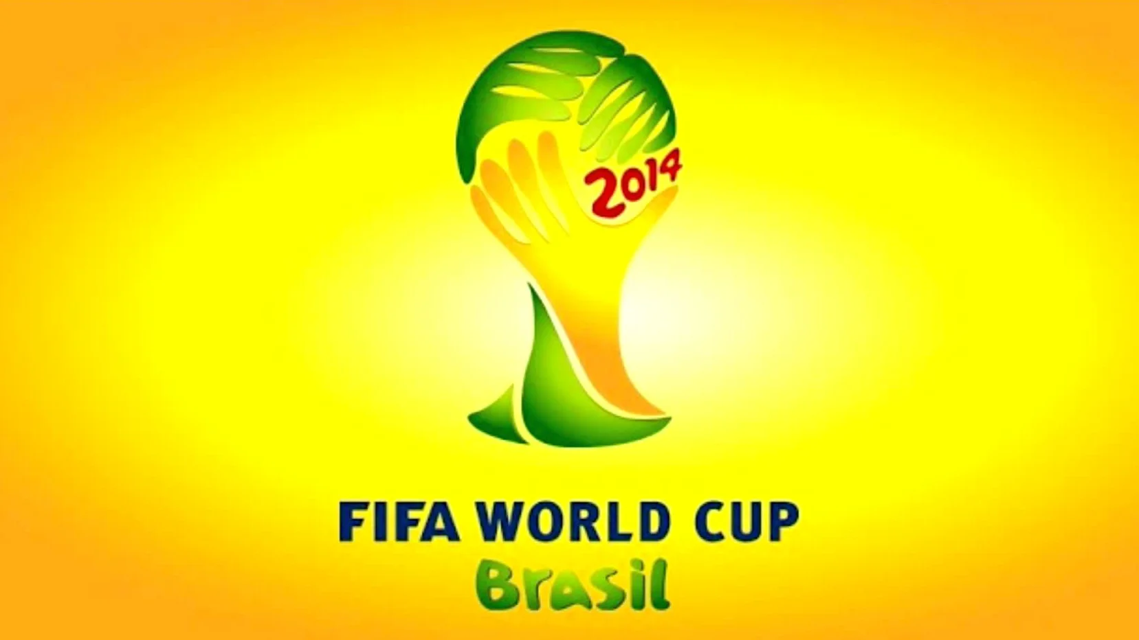 2014 Fifa World Cup Brazil — 2014 FIFA World Cup Brasil official logo on yellow background