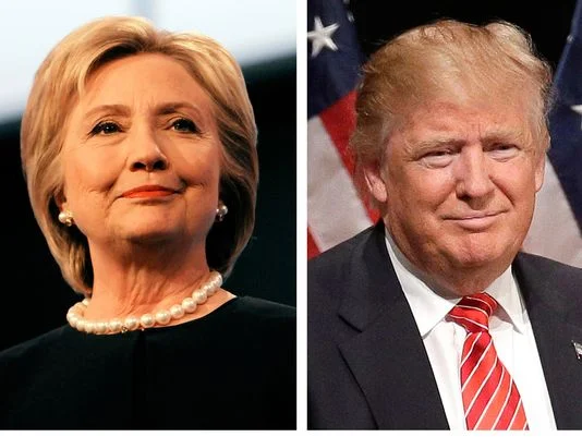 2016 United States Presidential Election Recount — Side-by-side portraits of Hillary Clinton and Donald Trump