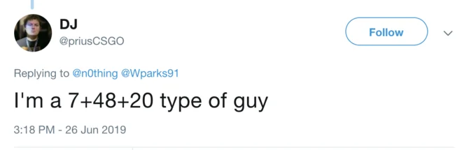 2748 — Twitter reply humorously describing personality-based approach to mental math.