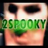 Minimalist meme template with prominent '2SPOOKY' text in green.