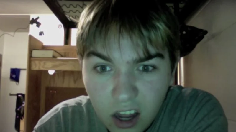 3 Orangutans 1 Blender — Reaction video still showing person with intensely shocked and horrified facial expression.
