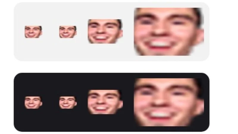 4Head emote rendered in multiple sizes from small to large on light and dark backgrounds.