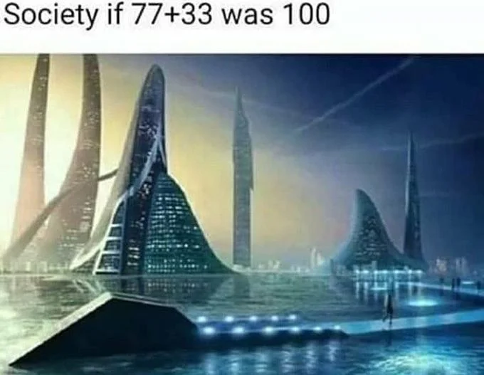 7733 Doesnt Equal 100 — Society if 77+33 was 100