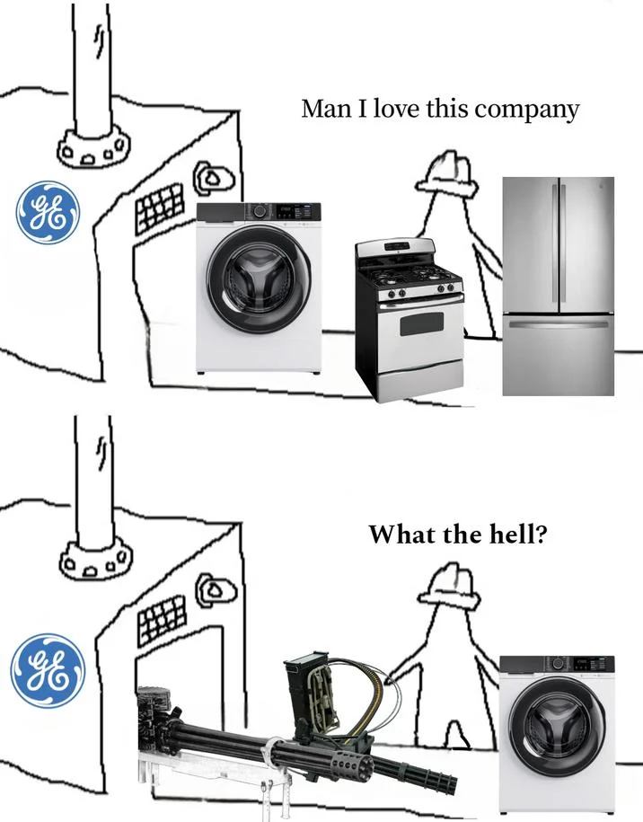 A Circle In The Triangle Factory I Guess We Doin Circles Now — Company-branded adaptation featuring General Electric's appliance manufacturing facility with
