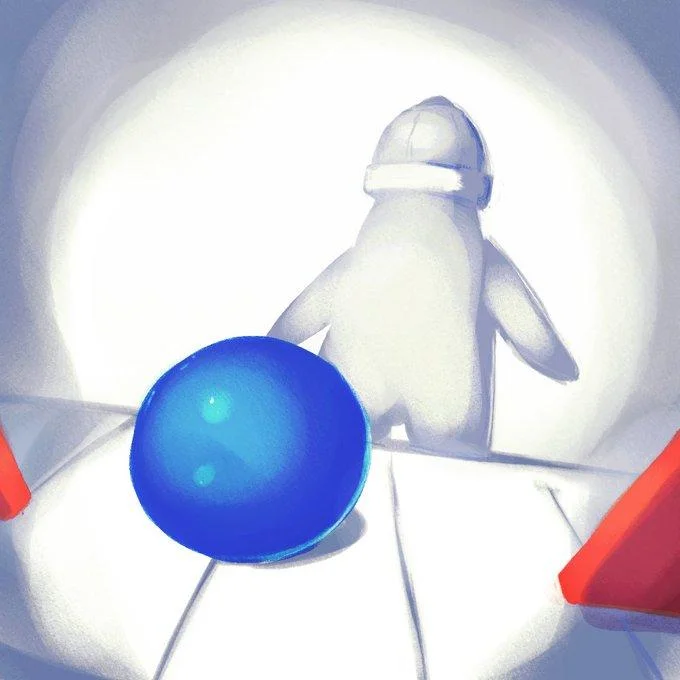 A Circle In The Triangle Factory I Guess We Doin Circles Now — Customizable meme template featuring the triangle factory with worker figure and blue circle on