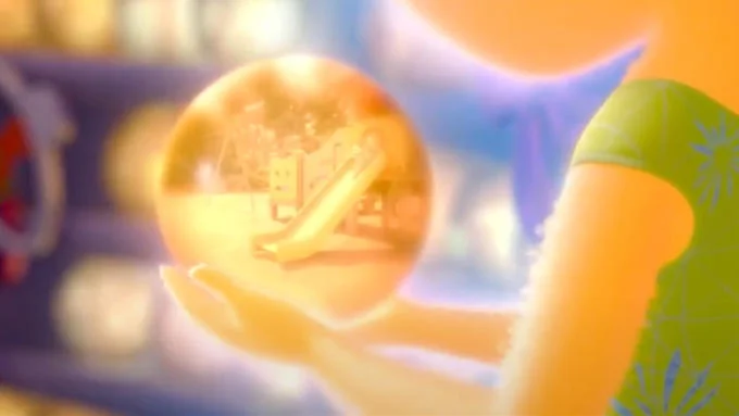 A Core Memory — Clean meme template featuring the iconic golden core memory orb from Inside Out for creating custom text memes.