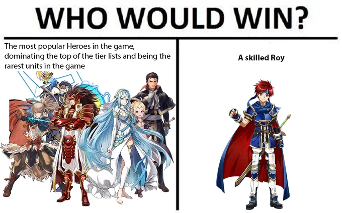 A Skilled Roy Can Beat Any Fox — WHO WOULD WIN? The most popular Heroes in the game, dominating the top of the tier lists and being the rarest units in the
