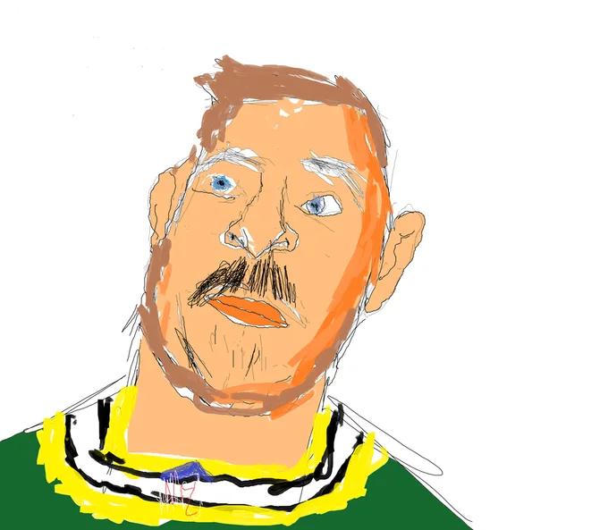 Aaron Rodgers Drawing — Crude drawing of Aaron Rodgers wearing a Packers jersey