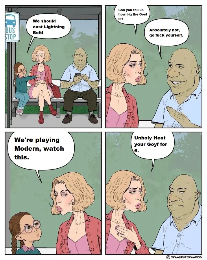 Absolutely Not Go Fuck Yourself Look Mommy Its Shrek — A Magic: The Gathering culture adaptation using the template with dialogue about casting spells.