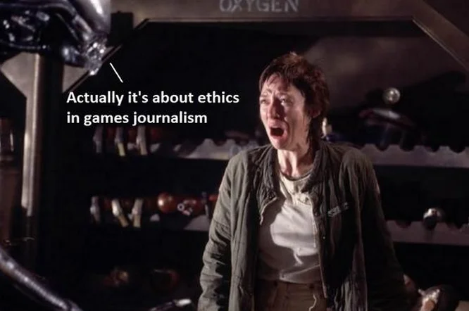Actually It S About Ethics — Ripley from Aliens with 'Actually it's about ethics in games journalism' caption