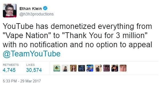Adpocalypse Youtube Advertiser Boycott