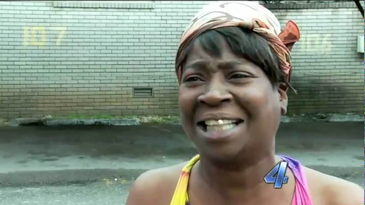 Aint Nobody Got Time — Clean template of Ain't Nobody Got Time meme with subject against weathered brick wall.