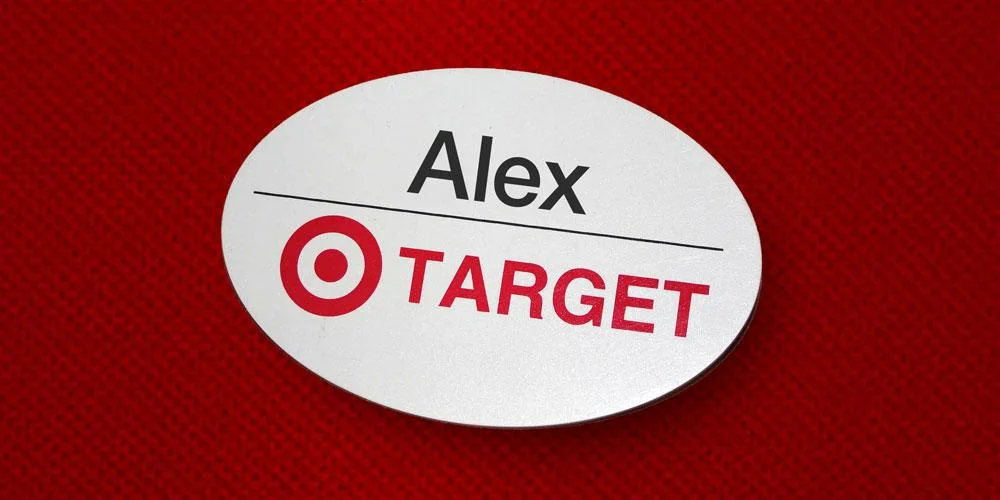Fan edit of Alex from Target with parody Pledge of Allegiance text and American flags