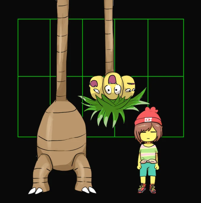 Fire Emblem character Azura with a staff replaced by an Alolan Exeggutor trunk