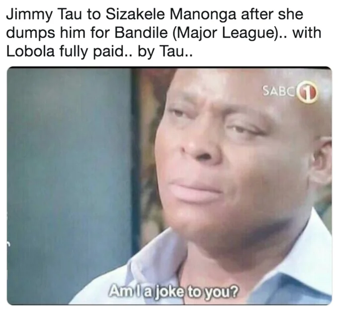 Am I a Joke to You — Meme with narrative text describing situation with classic expression questioning credibility.