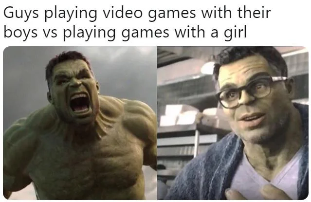 Angry Hulk Vs Civil Hulk — Meme featuring aggressive Hulk versus calm intellectual Hulk with humorous text.