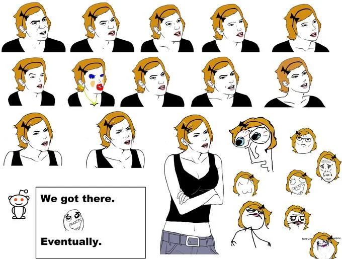 Are You Serious Face Seriously — Compilation of female Seriously rage comic character poses and expressions