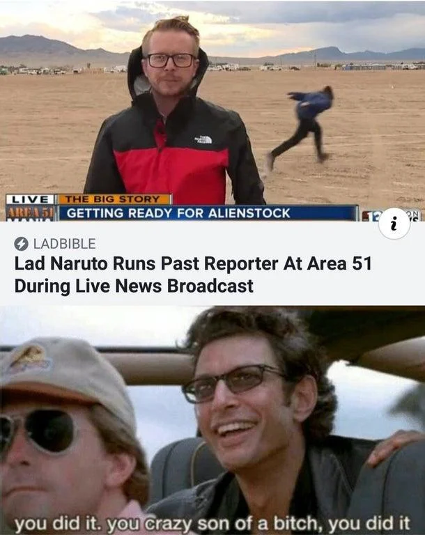Area 51 Naruto Run — Area 51 meme about food preparation for Naruto run with hearts and explanation