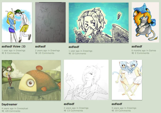 deviantART gallery of artworks titled asdfasdf