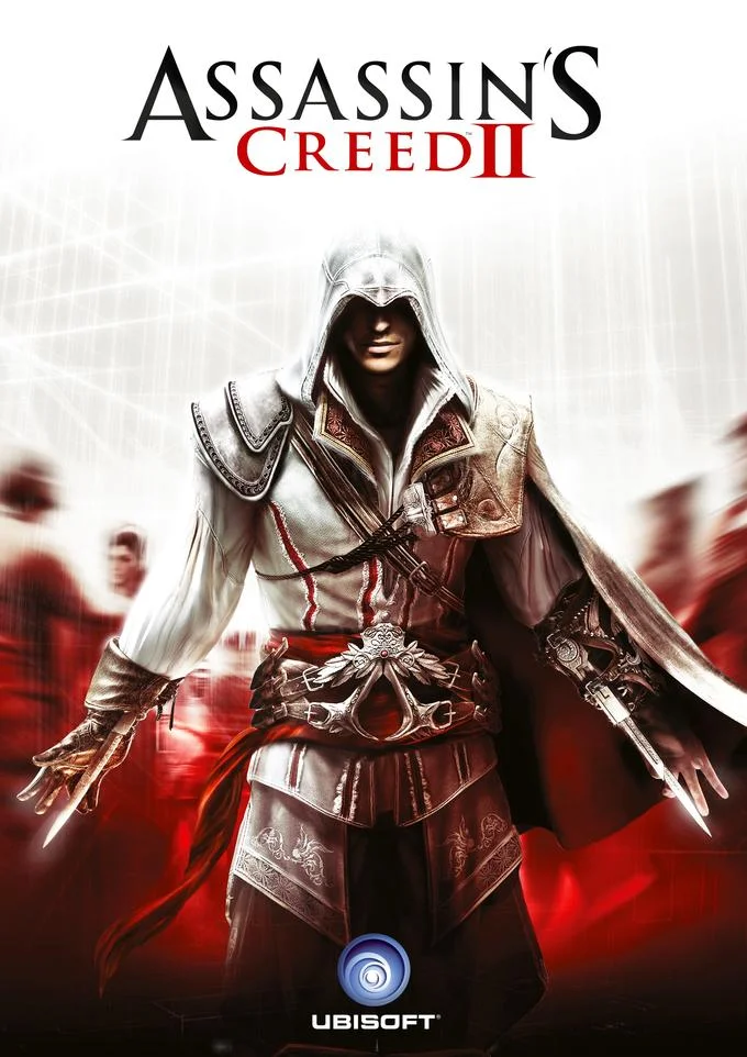 Assassins Creed — Assassin's Creed II cover art featuring Ezio Auditore with hidden blades