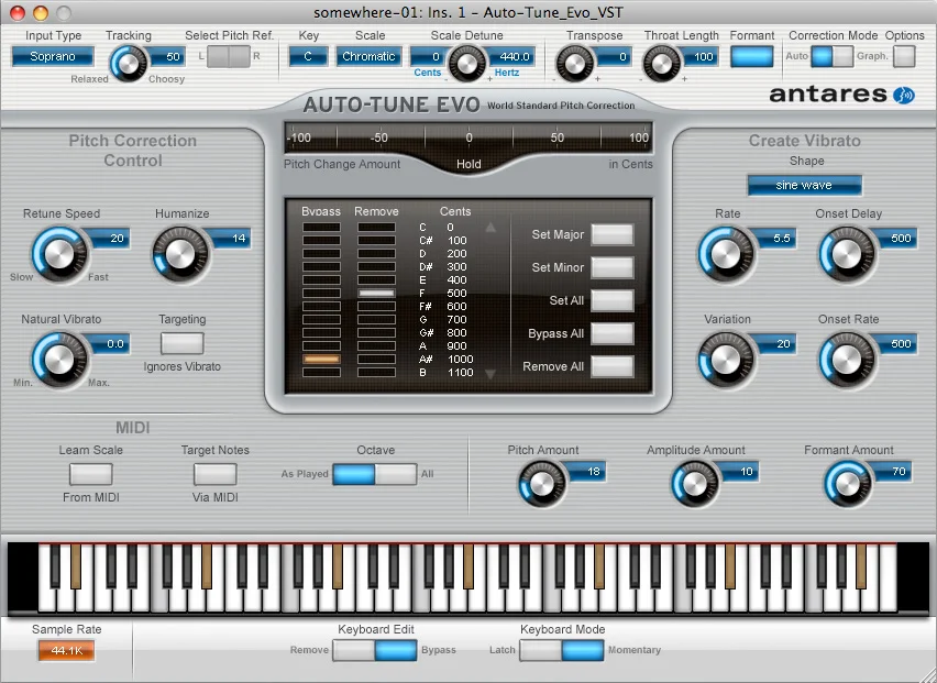 Full Antares Auto-Tune Evo VST plugin interface screenshot