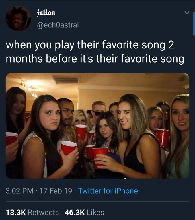 Tweet about GameStop joining the S&P 500 with awkward party reaction image