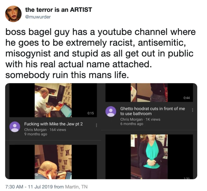 Holy Trinity painting meme labeled My Father, My Boss, and God referencing the Bagel Boss rant