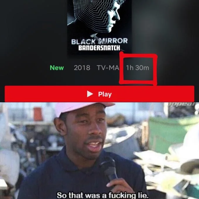 Predator handshake meme joking that viewers and non-viewers of Bandersnatch both fail to understand it