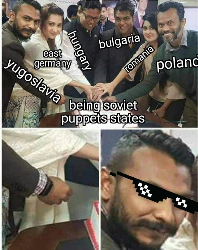 Bangladeshi Cake Cutting — Cold War remix with Eastern Bloc countries as participants with deal with it sunglasses.