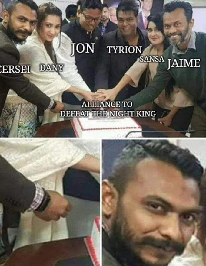 Bangladeshi Cake Cutting — Game of Thrones remix with characters forming alliance against Night King.