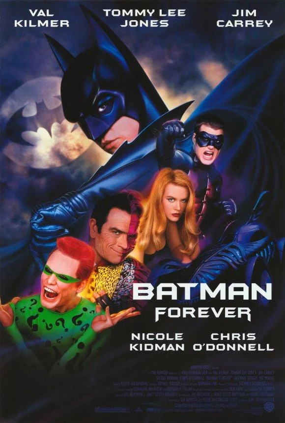 Batman Forever 1995 movie poster with cast lineup