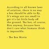 Bee Movie Script According To All Known Laws Of Aviation — Minimalist composition with yellow background and faded text.