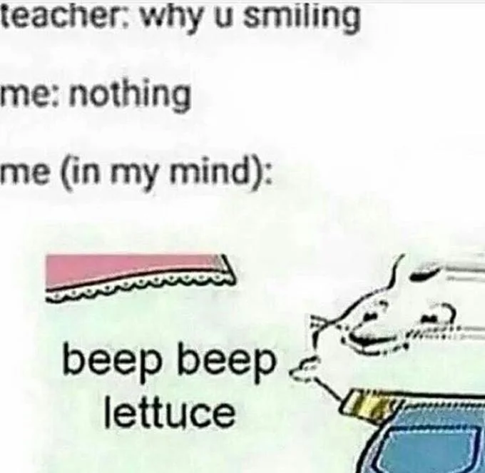 Green Sonic smoking weed with WEED acronym spelled as beep beep lettuce.