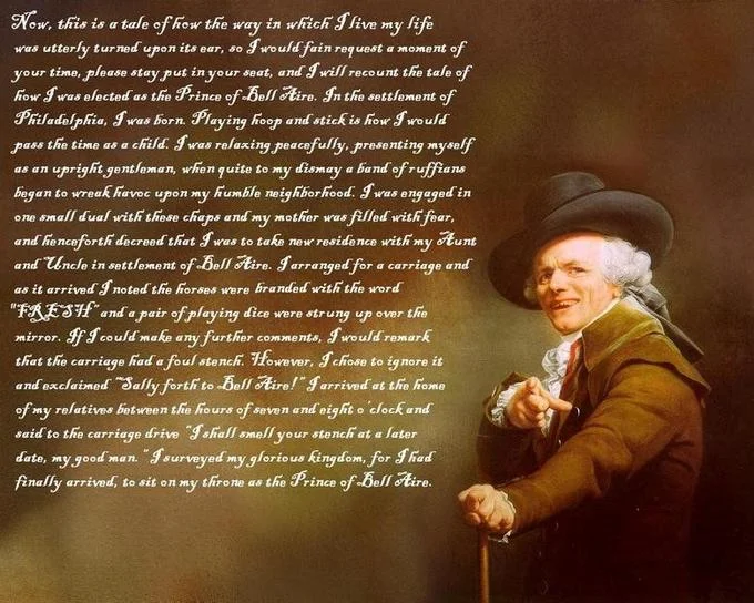 Bel Air Fresh Prince — Joseph Ducreux Archaic Rap meme with Fresh Prince theme song rewritten in old-fashioned English