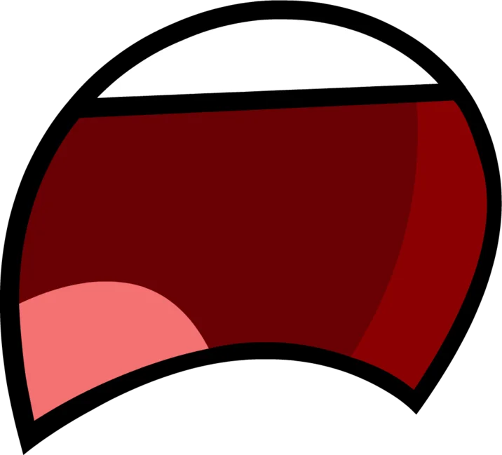 BFDI Mouth — Angular variant of BFDI open mouth clipart