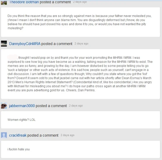 Screenshot of an online comment section with users posting hostile replies about Big Red