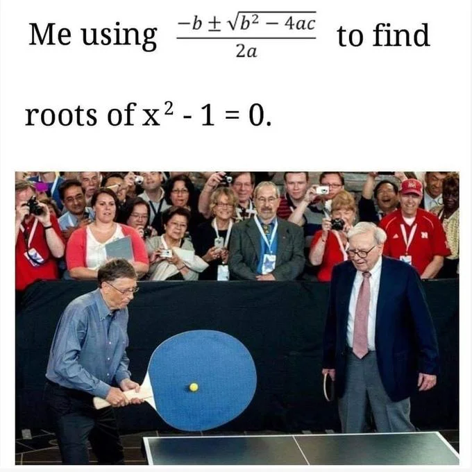 Bill Gates Giant Ping Pong Paddle — Meme captioned 'No one: Youtubers using a $15,000 PC to play Fortnite' over the giant paddle image