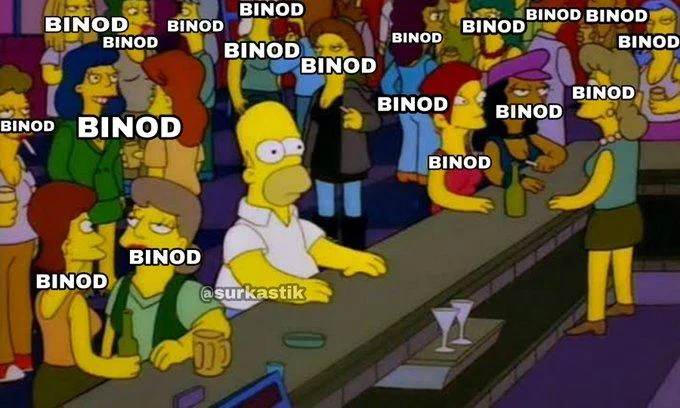 The Office handshake meme between Memers and Binod who doesn't know why he is trending