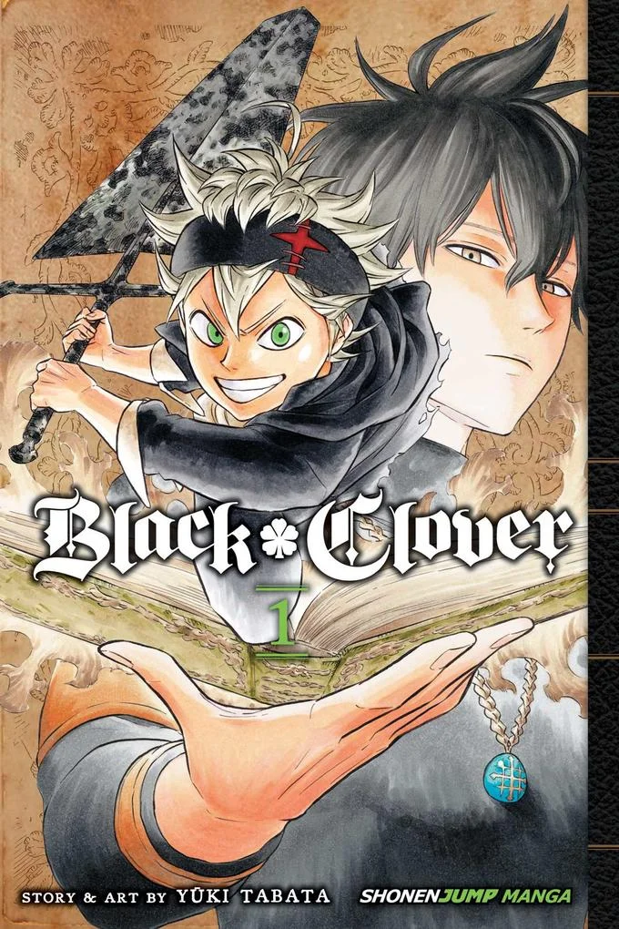 Black Clover manga Volume 1 cover with Asta and Yuno by Yūki Tabata