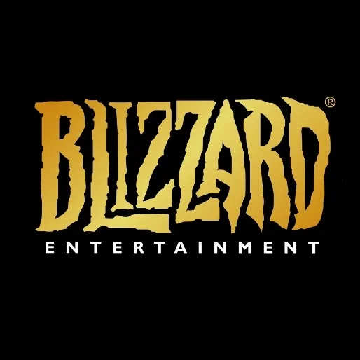 Blizzard Entertainment gold logo on black background