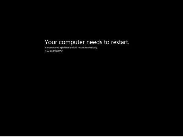 Blue Screen Of Death Bsod — Windows 8 black screen crash message about restarting the computer