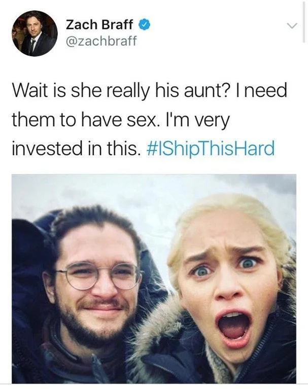 Boatsex — Jon Snow and Daenerys meme about ending the war with incest