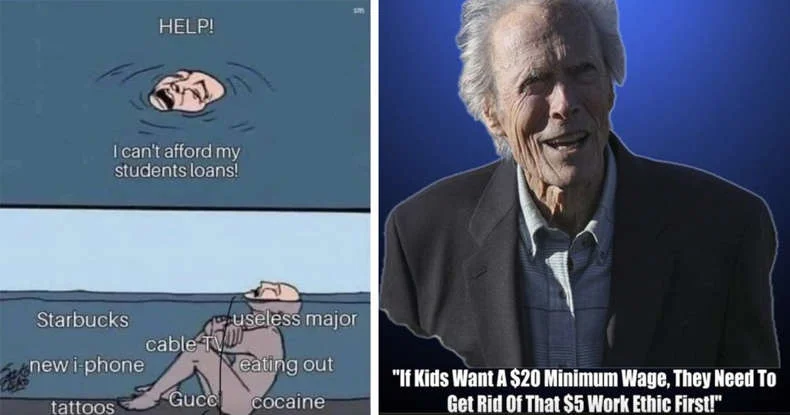 Boomer confusion meme showing older person confused by modern technology paired with dismissive boomer attitude toward millennials