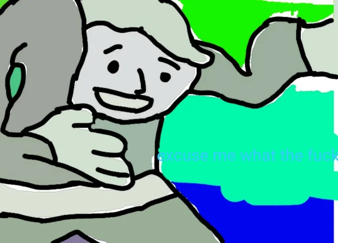 Bootleg Memes — Bootleg MS Paint style redraw of the 'excuse me what the fuck' reaction meme