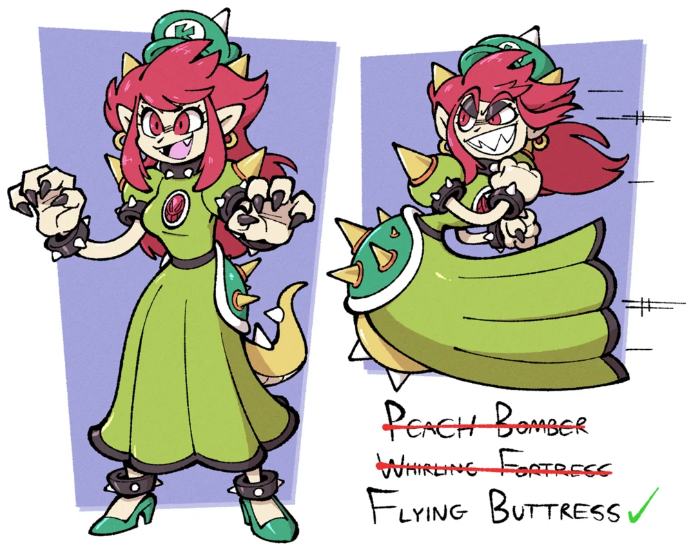 Bowsette in official Nintendo art style