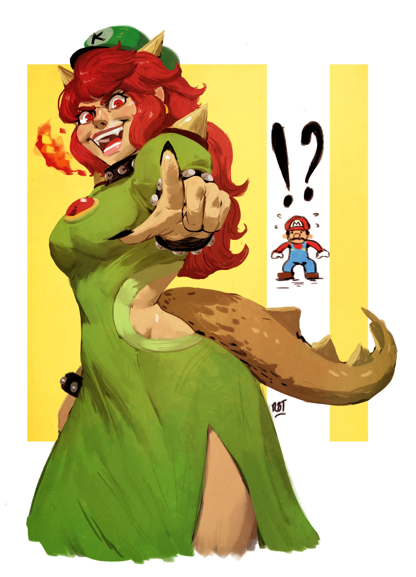 Classic Bowsette character design