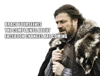 A small Ned Stark image using the Brace Yourself meme format with text about corporate or social media posts.