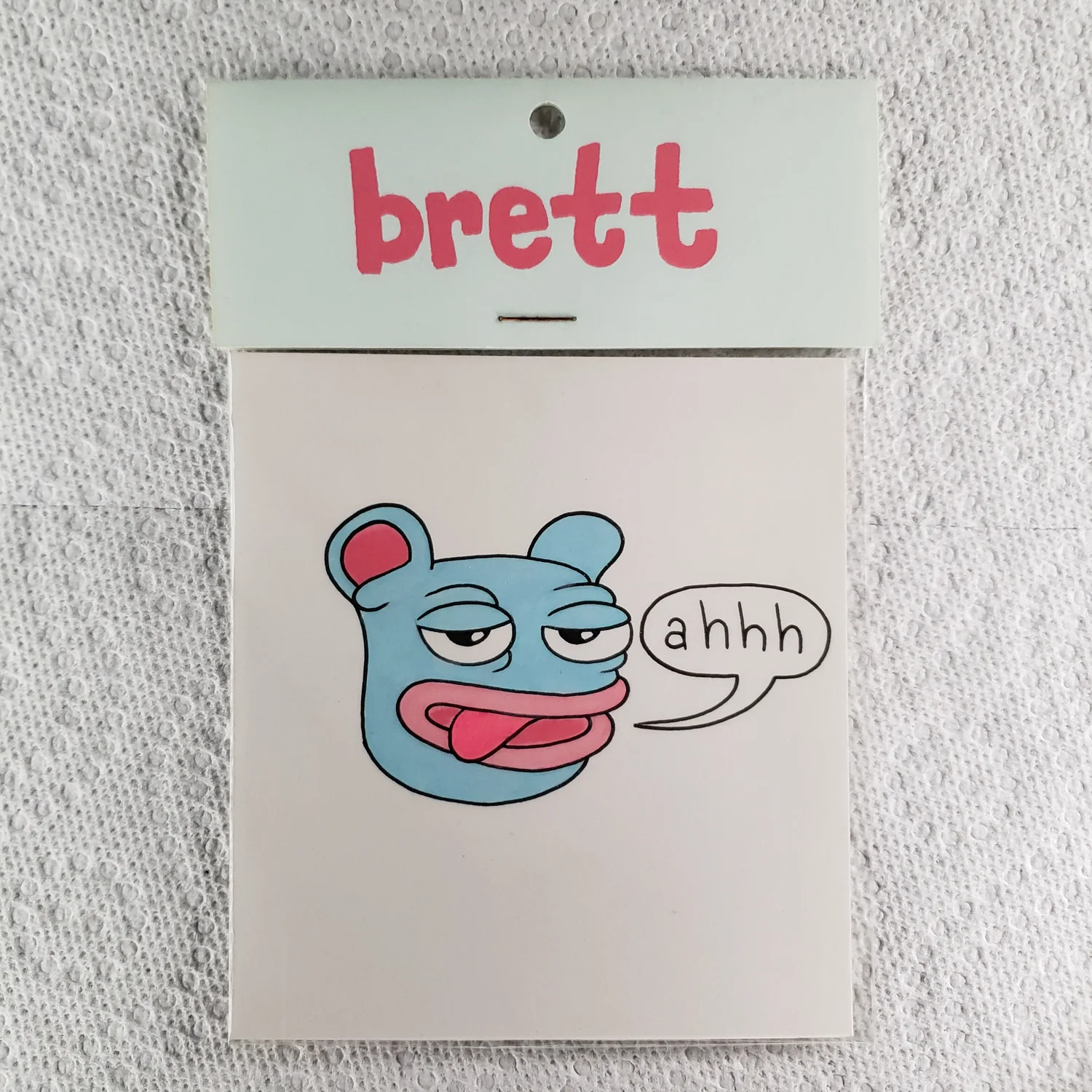 Black ink comic art of Brett character from Boys Club webcomic by Matt Furie